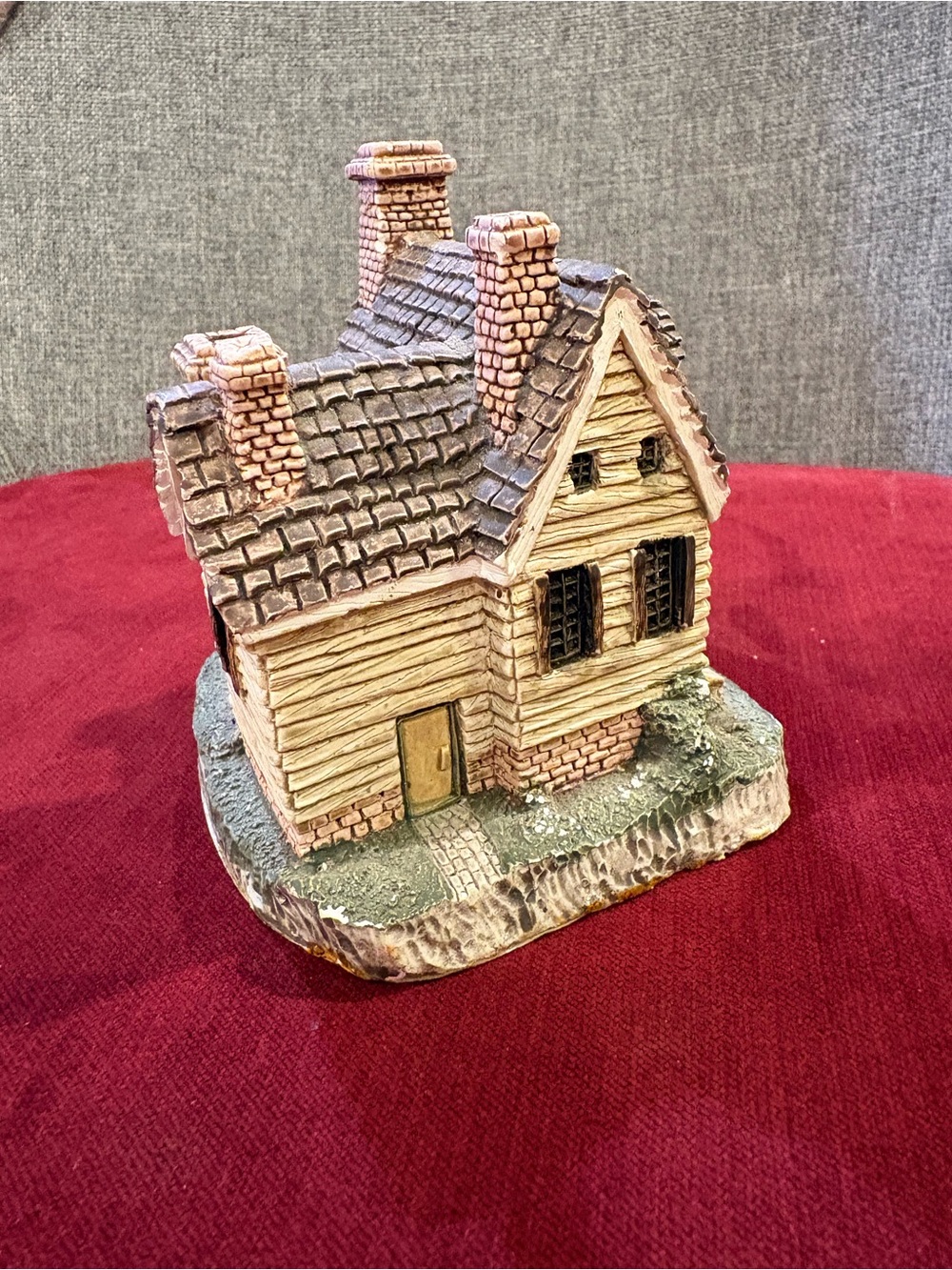 Impulse Vintage Miniature Cottage House Figurine Resin Stone Village Structure